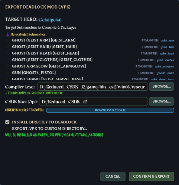 One-Click Source 2 VPK Mod Compiler